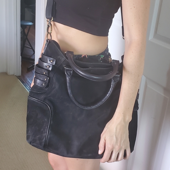 Gorgeous Cynthia Vincent Black Suede & Leather Bag - Picture 14 of 14